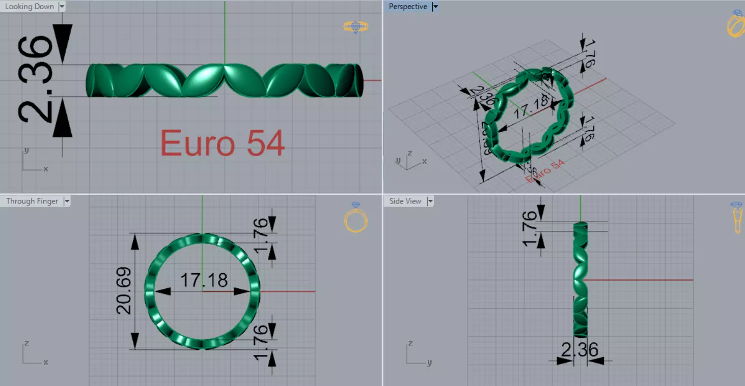 Gold Infinity stl Ring Model gr0131 3D print model_5