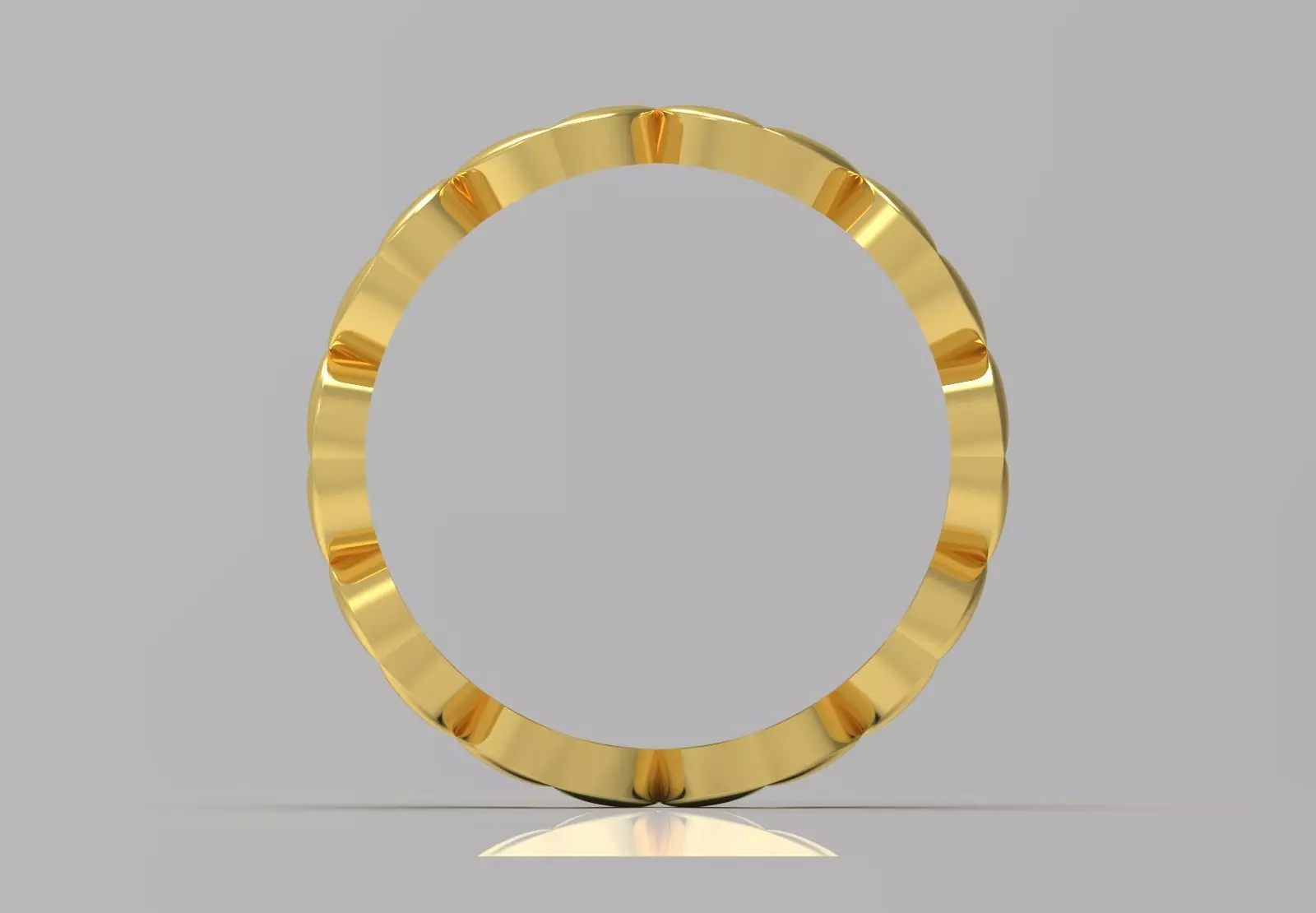 Gold Infinity stl Ring Model gr0131 3D print model_1