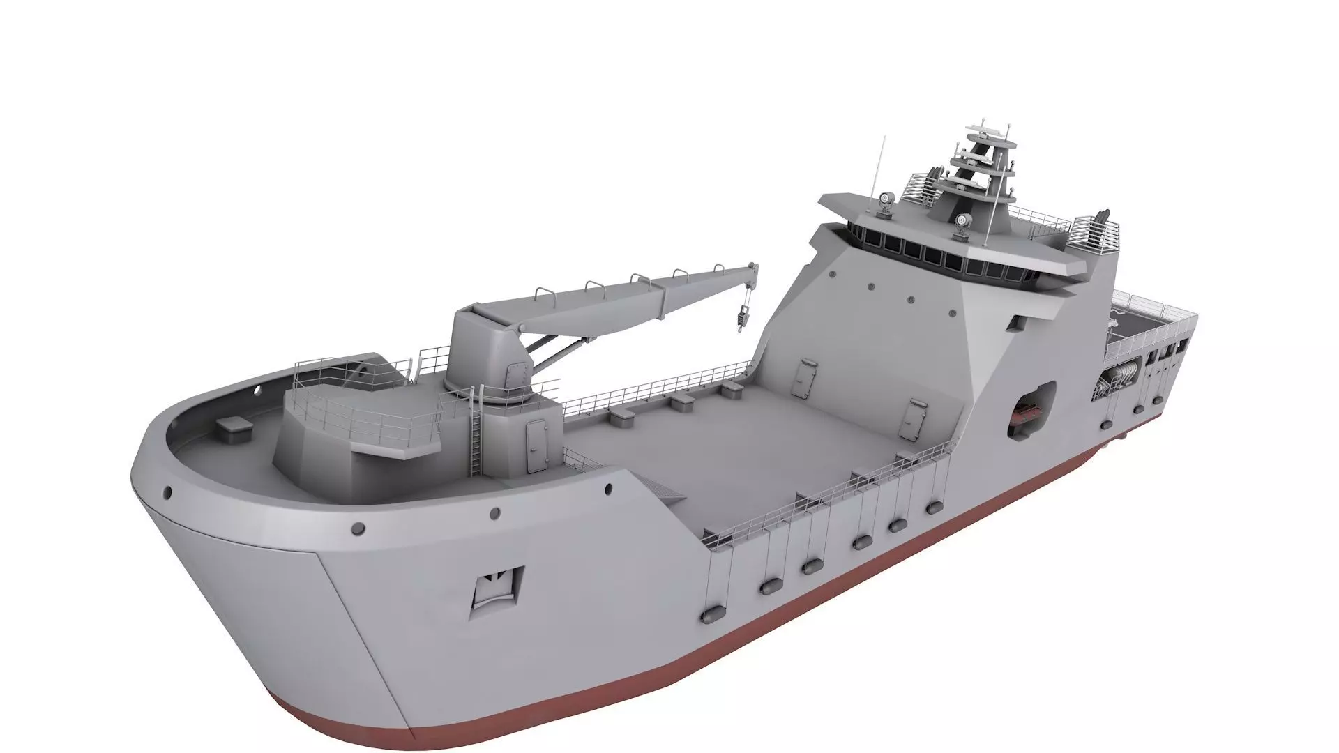 LST 100 - Landing Ship Transport  3D model_2