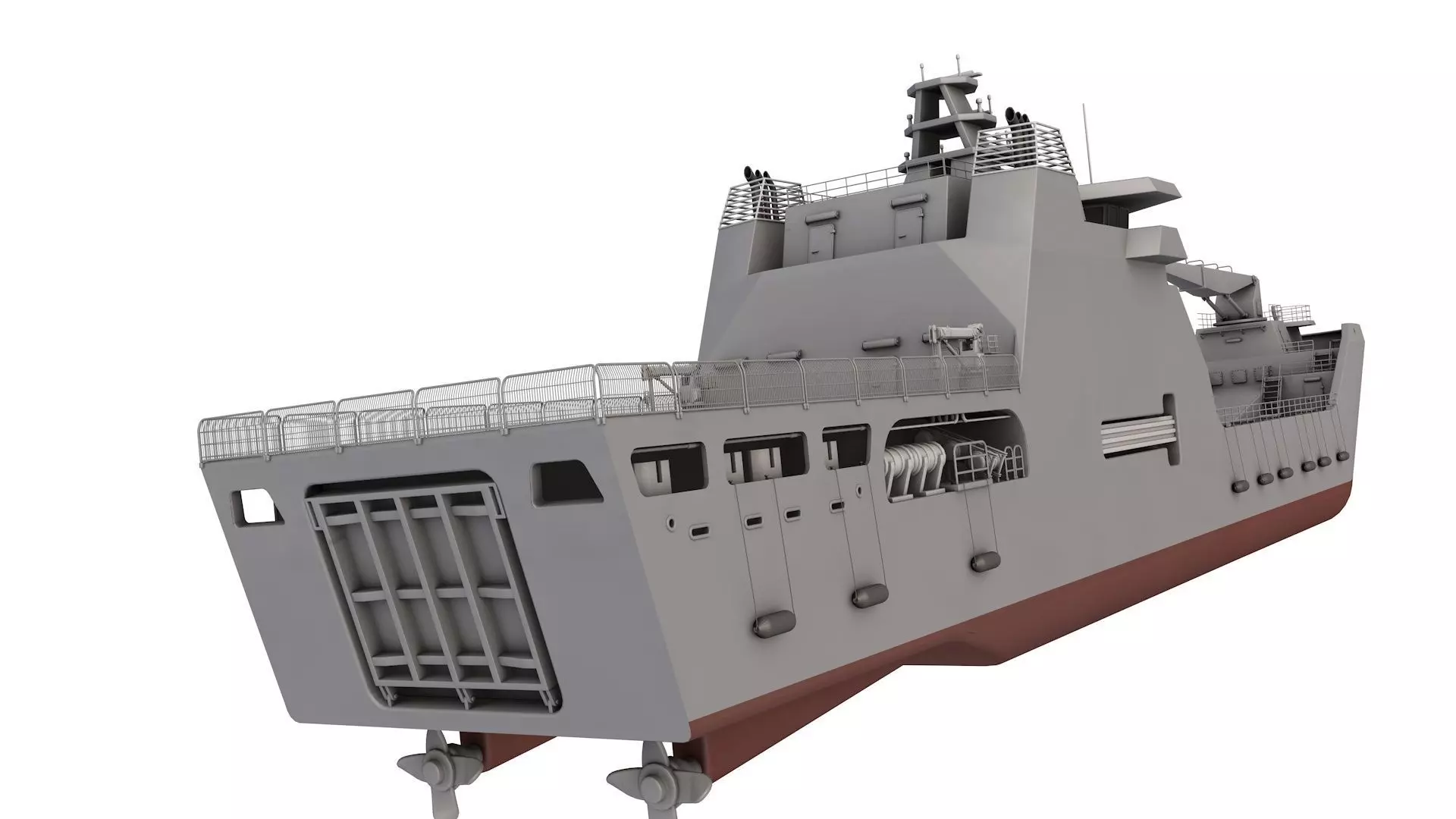 LST 100 - Landing Ship Transport  3D model_3