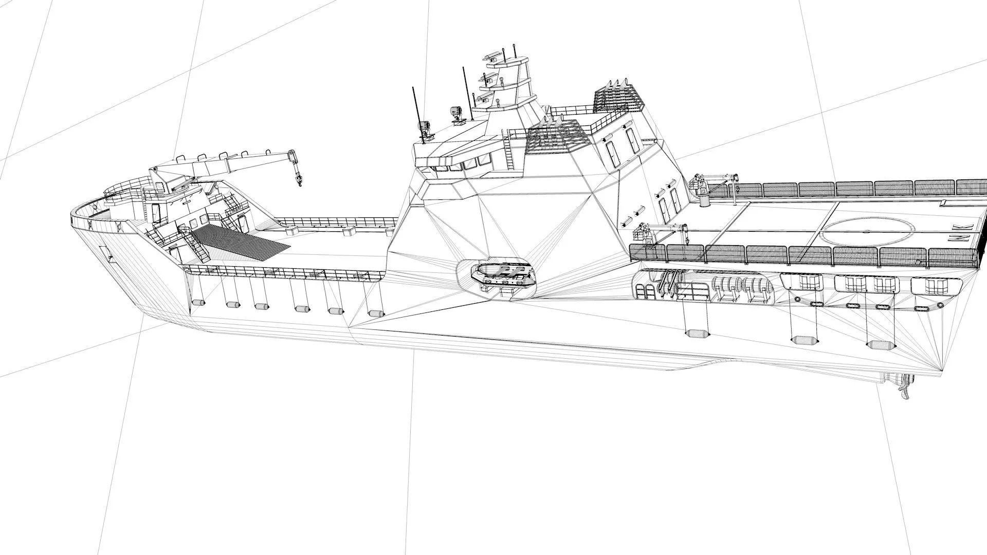 LST 100 - Landing Ship Transport  3D model_7