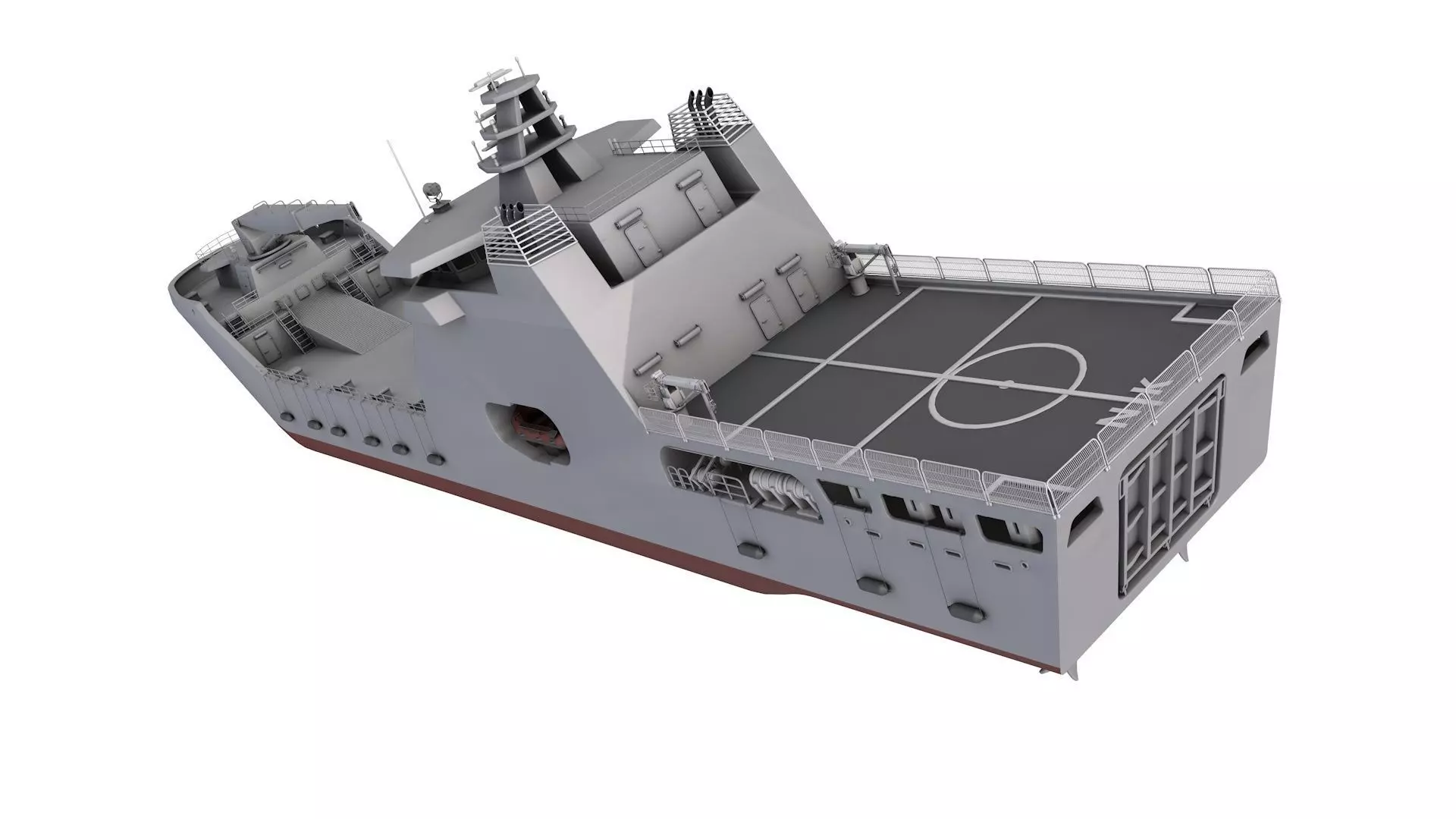 LST 100 - Landing Ship Transport  3D model_1