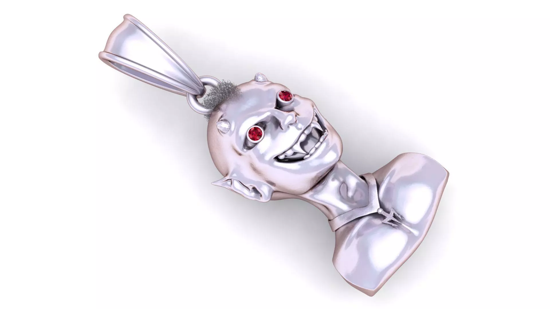 gold devil pendant 3D printable model  3D print model_2