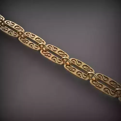 Designer Unique Unisex Cuban Chain With 3DM STL OBJ FBX Files