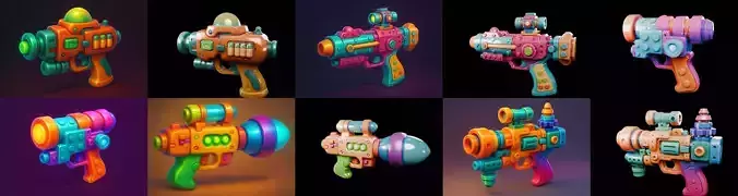 Pistol Gun bundle 9 pack 100 glb