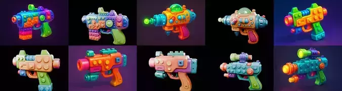 Pistol Gun bundle 7 pack 100 glb