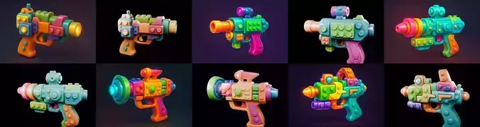 Pistol Gun bundle 6 pack 100 glb