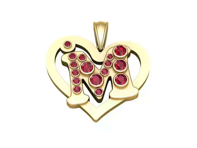 HEART M PENDANT 