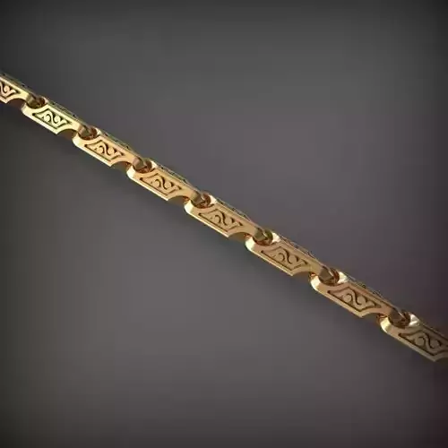 Designer Unique Unisex Cuban Chain With 3DM STL OBJ FBX Files