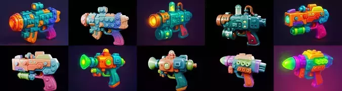 Pistol Gun bundle 4 pack 100 glb