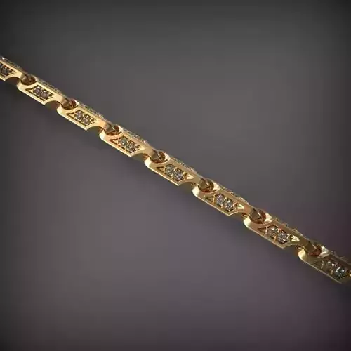 Designer Unique Unisex Cuban Chain With 3DM STL OBJ FBX Files