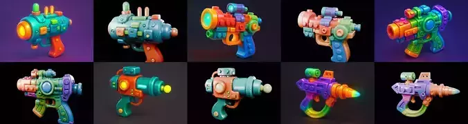 Pistol Gun bundle 3 pack 100 glb