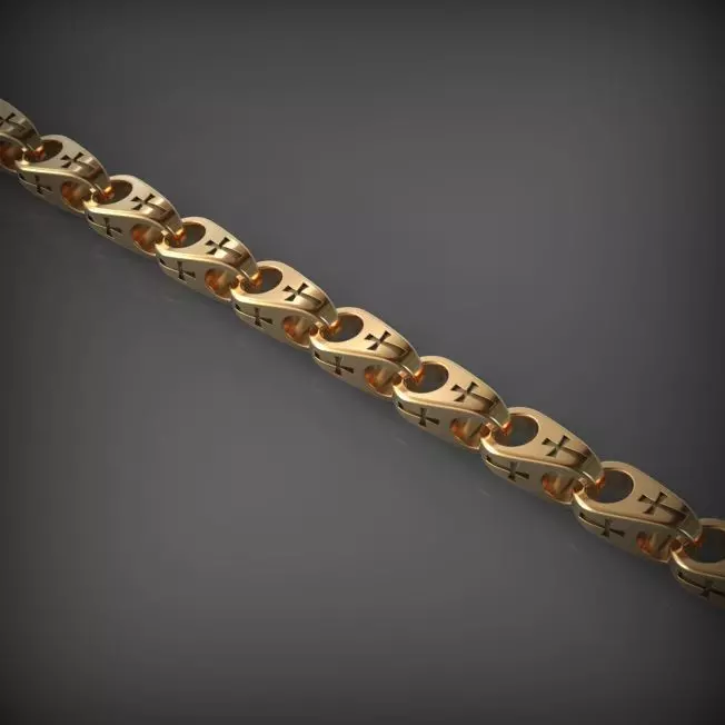 Designer Unique Unisex Cuban Chain With 3DM STL OBJ FBX Files 3D print model_0