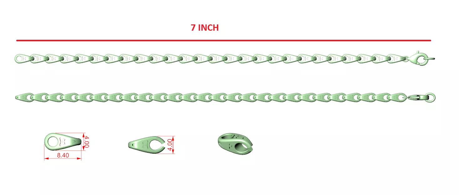 Designer Unique Unisex Cuban Chain With 3DM STL OBJ FBX Files 3D print model_1