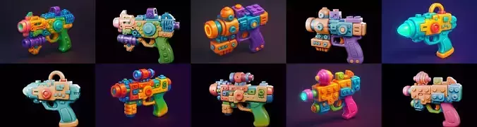 Pistol Gun bundle 1 pack 100 glb