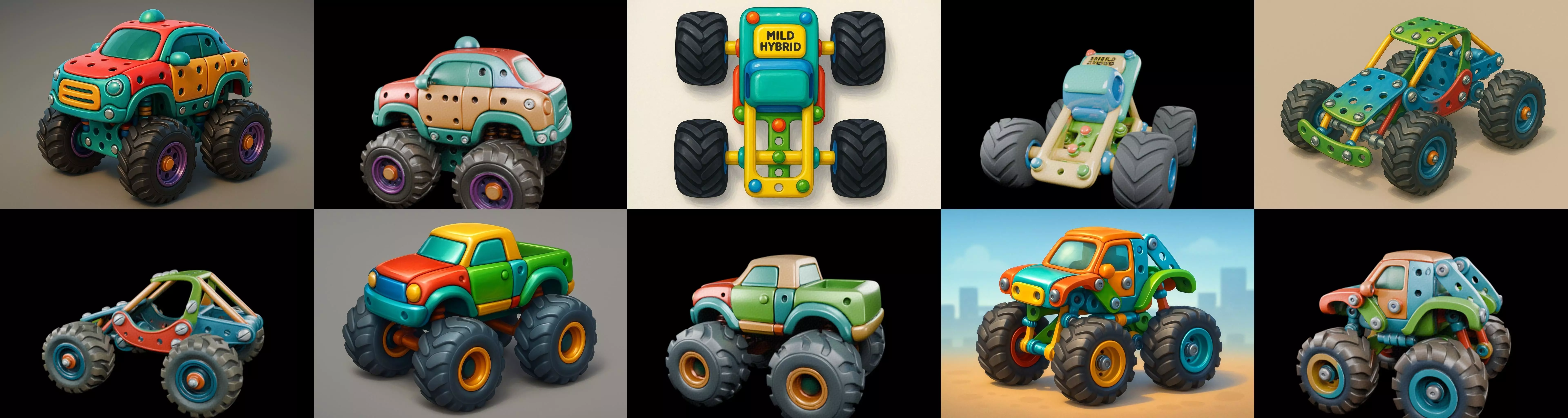 Monster Truck bundle 8 pack 100 glb 3D model_15
