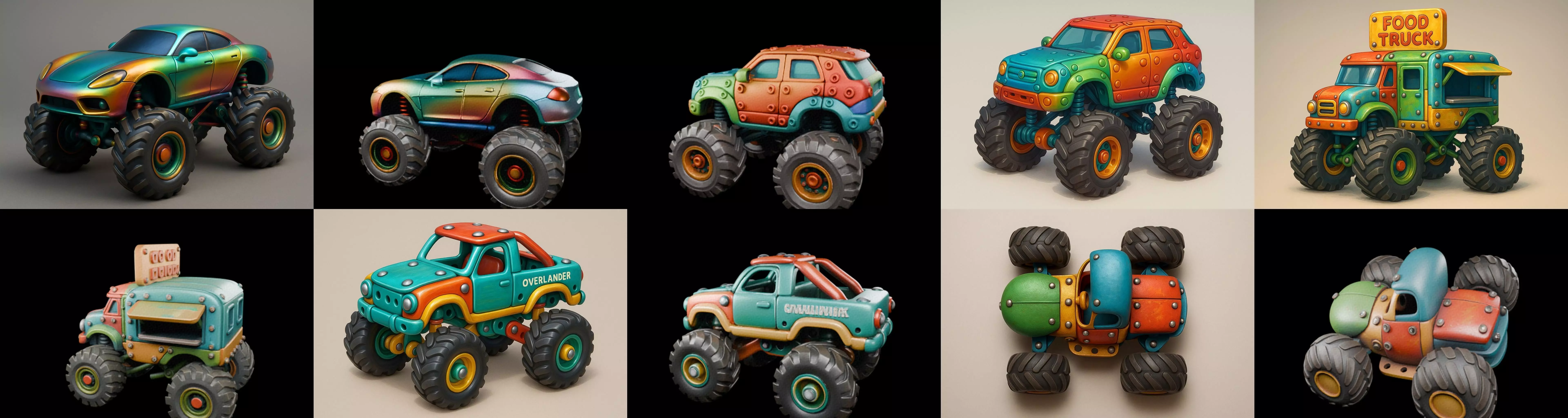 Monster Truck bundle 8 pack 100 glb 3D model_5