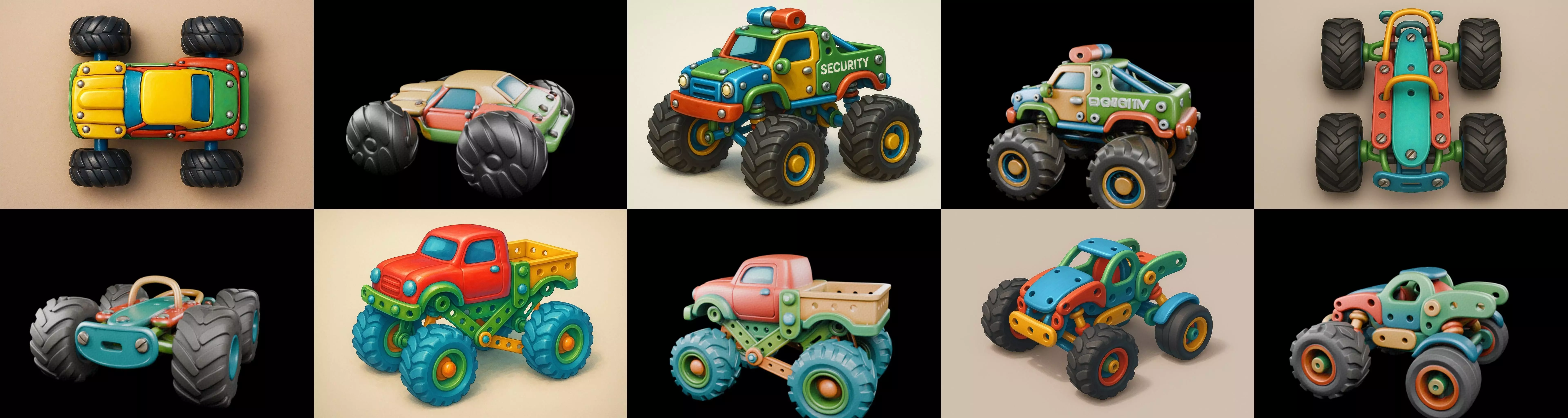 Monster Truck bundle 8 pack 100 glb 3D model_14