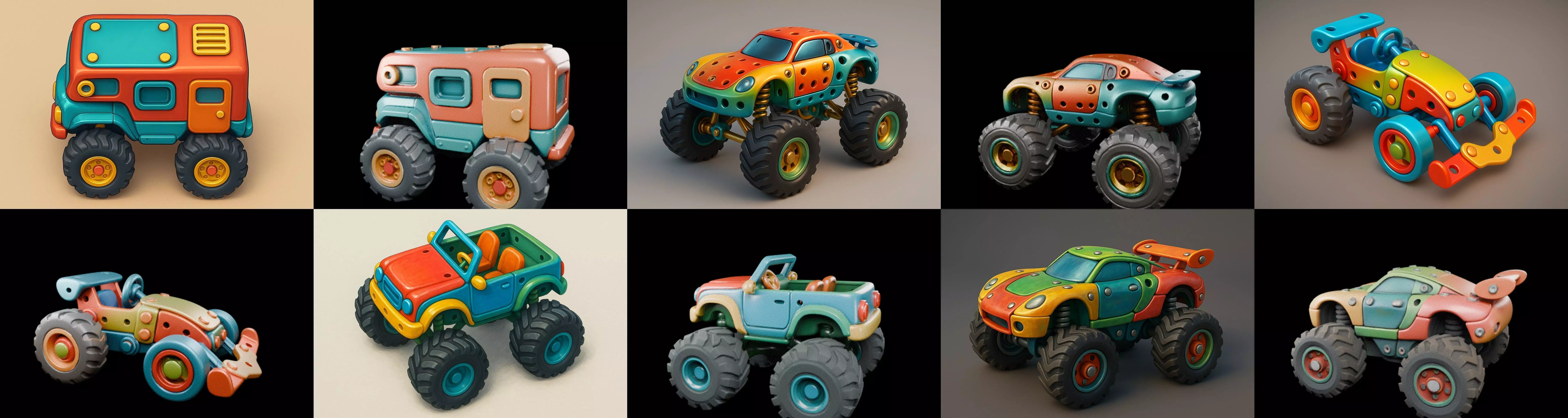 Monster Truck bundle 8 pack 100 glb 3D model_19