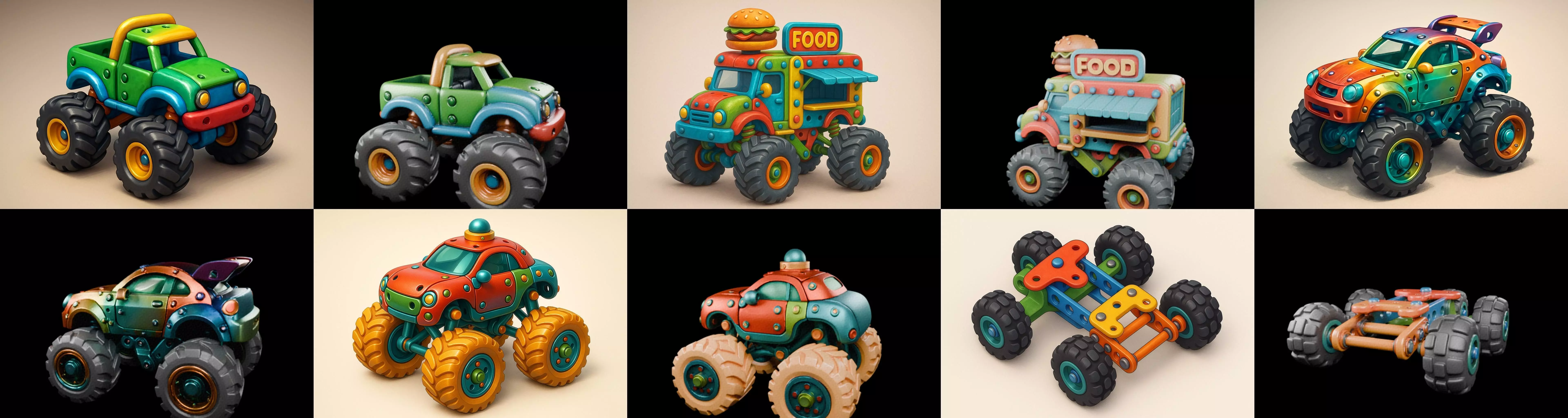 Monster Truck bundle 8 pack 100 glb 3D model_18