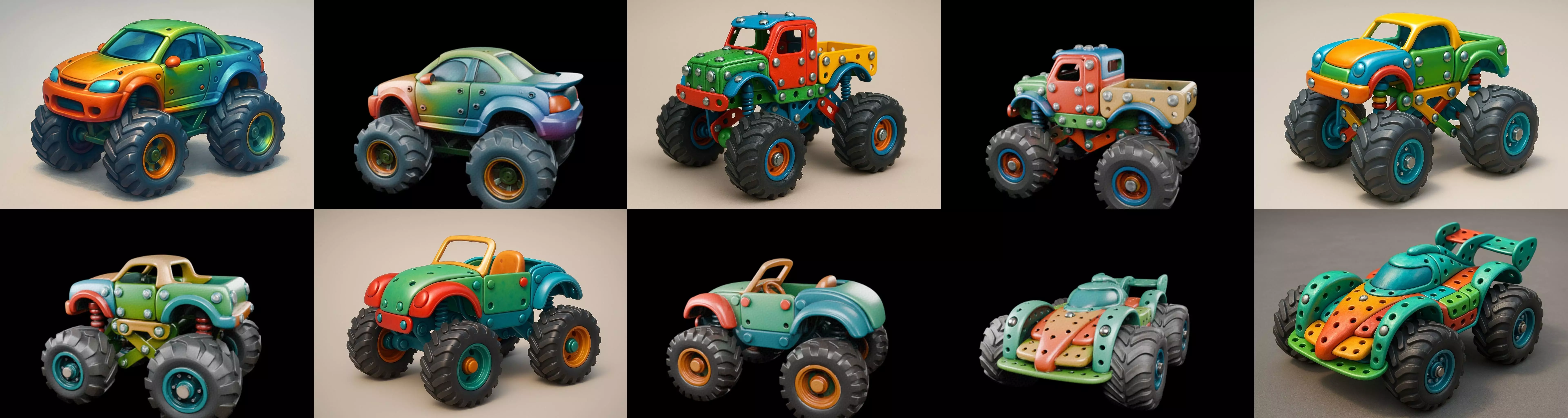 Monster Truck bundle 8 pack 100 glb 3D model_10
