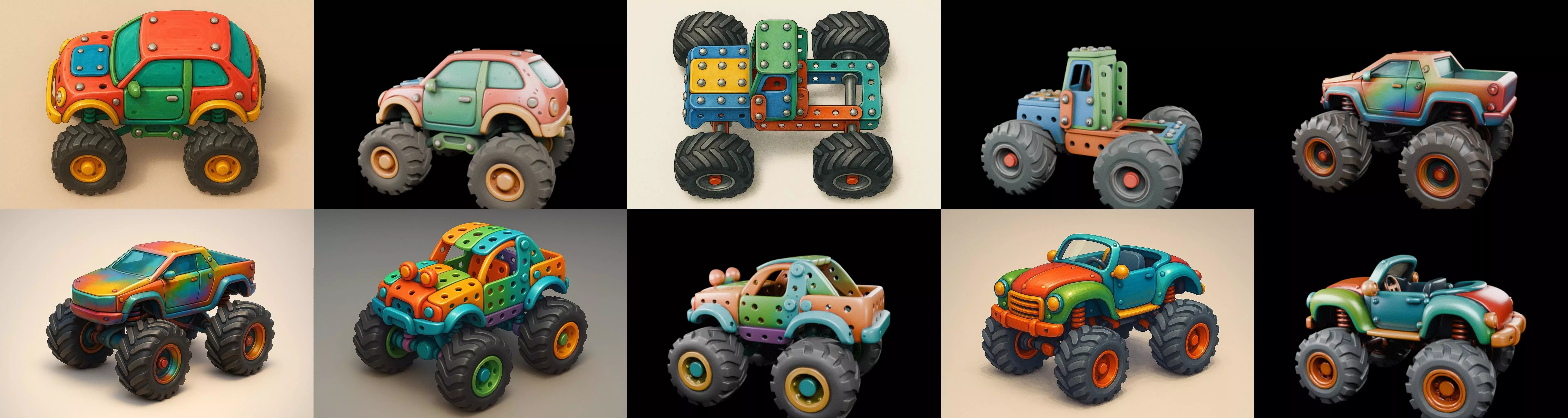 Monster Truck bundle 8 pack 100 glb 3D model_12