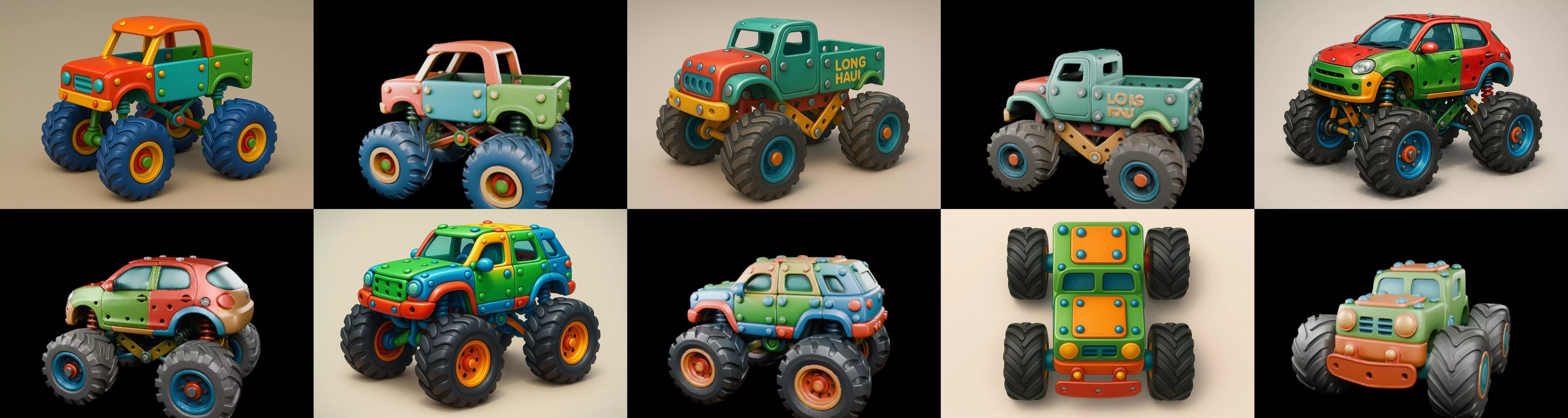 Monster Truck bundle 8 pack 100 glb 3D model_16