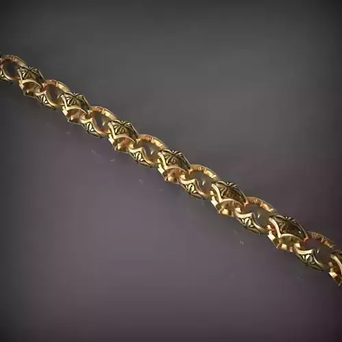 Designer Unique Unisex Cuban Chain With 3DM STL OBJ FBX Files
