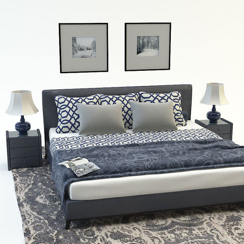 Andersen bed quilt set 3D model