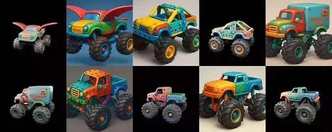 Monster Truck bundle 2 pack 100 glb