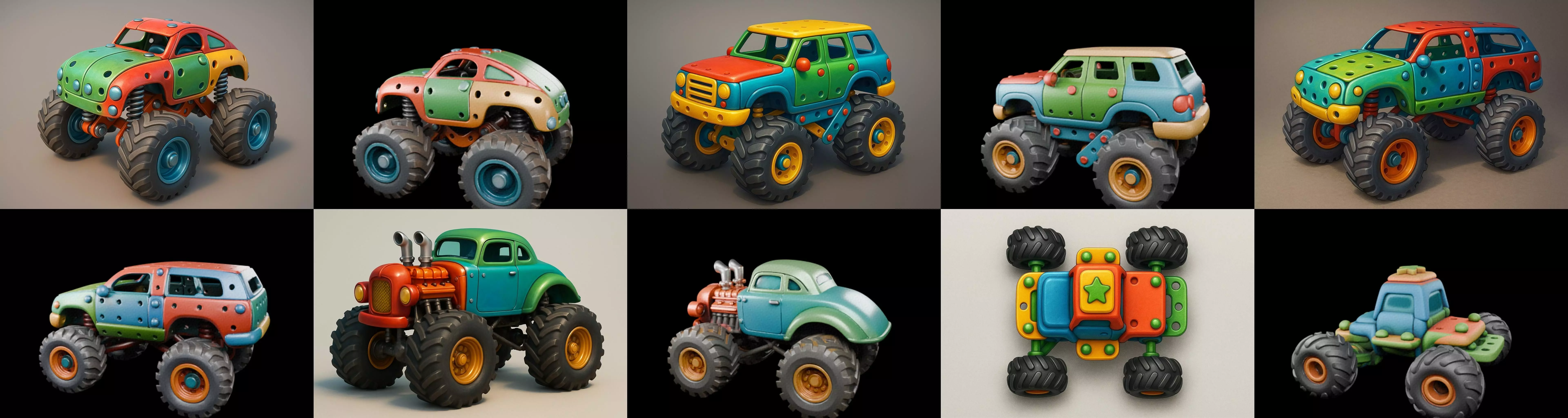 Monster Truck bundle 13 pack 100 glb 3D model_9