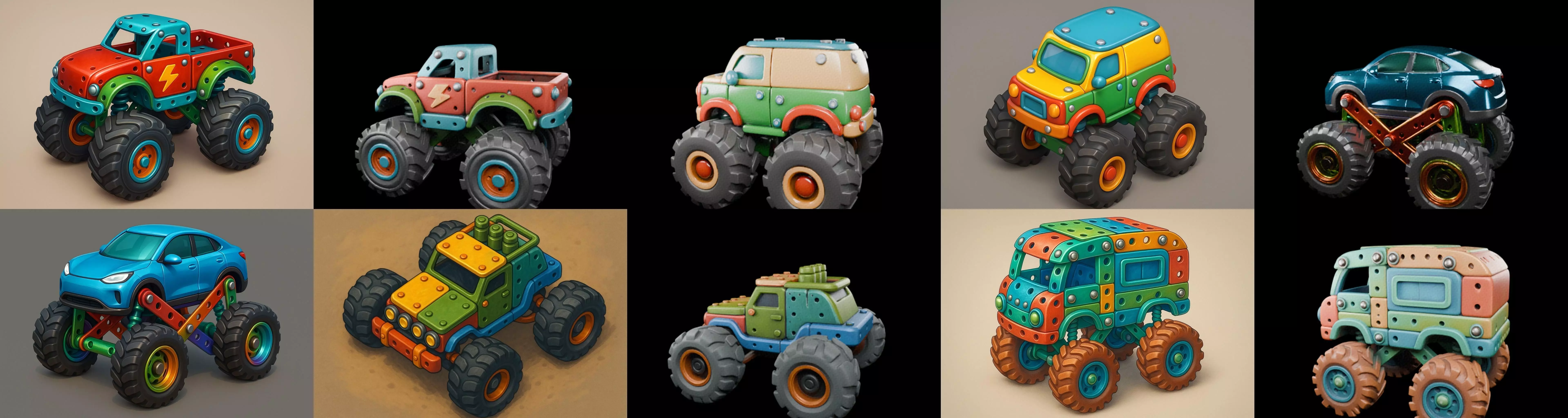 Monster Truck bundle 13 pack 100 glb 3D model_6