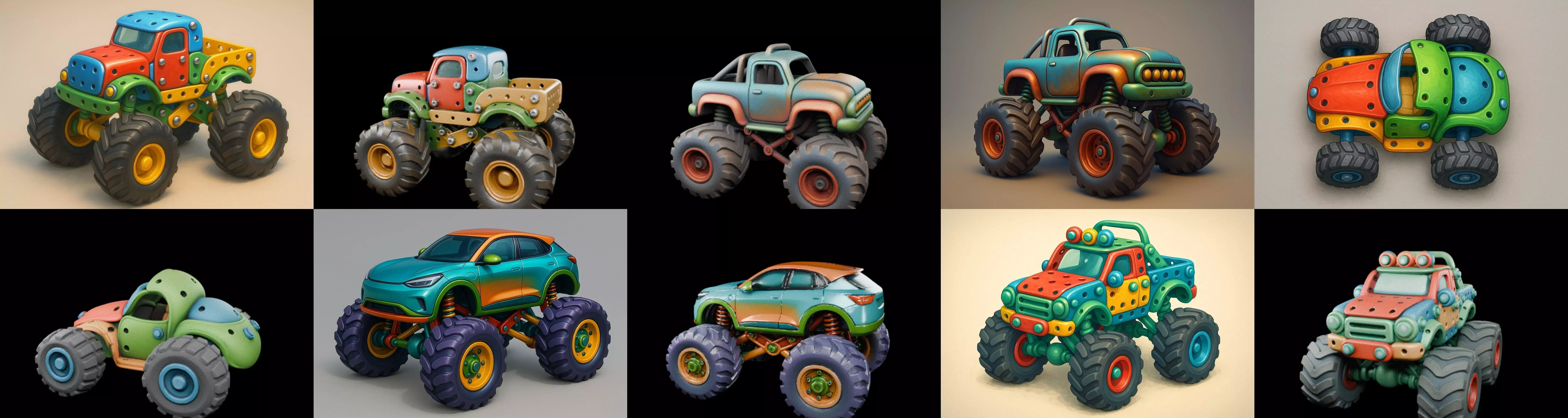 Monster Truck bundle 13 pack 100 glb 3D model_12