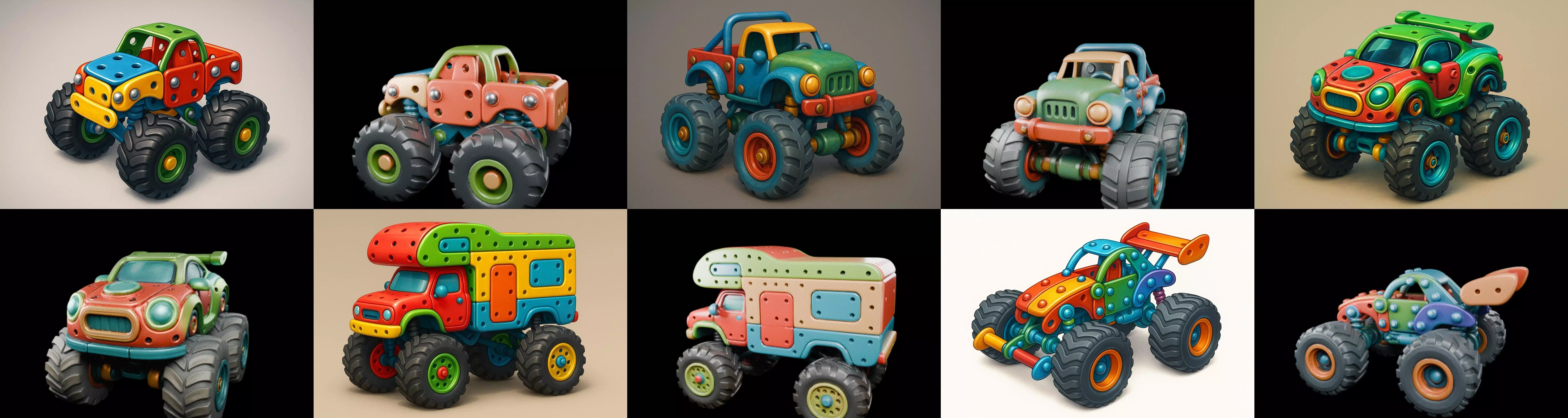 Monster Truck bundle 13 pack 100 glb 3D model_7
