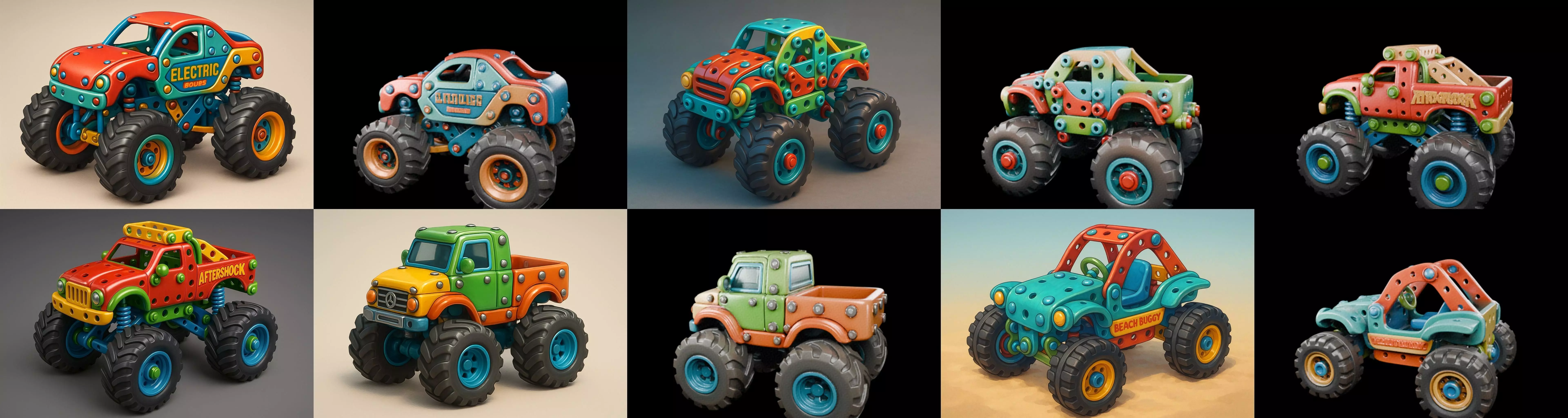 Monster Truck bundle 13 pack 100 glb 3D model_4