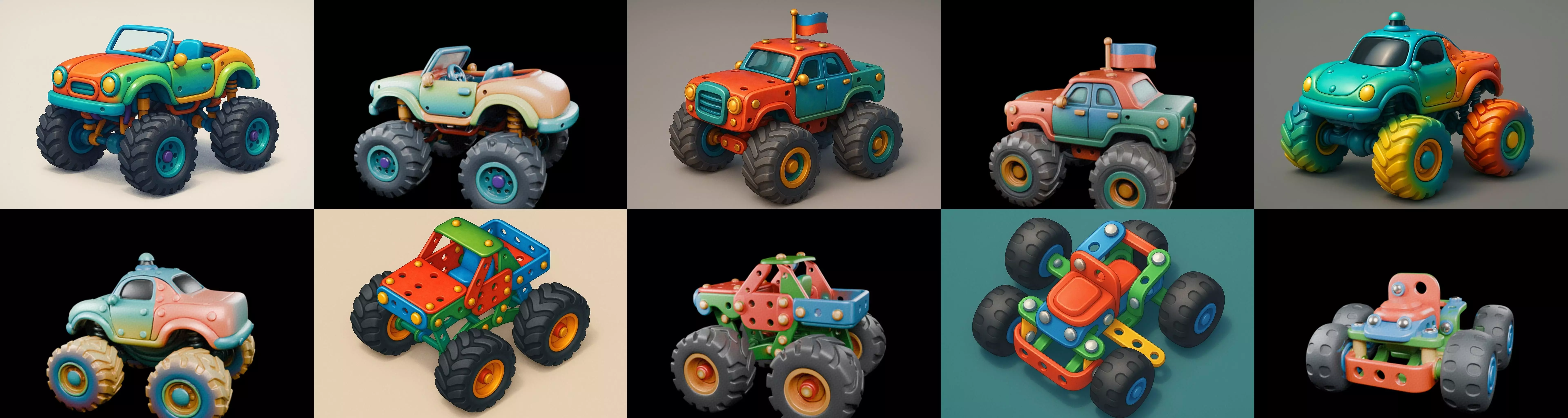 Monster Truck bundle 13 pack 100 glb 3D model_2