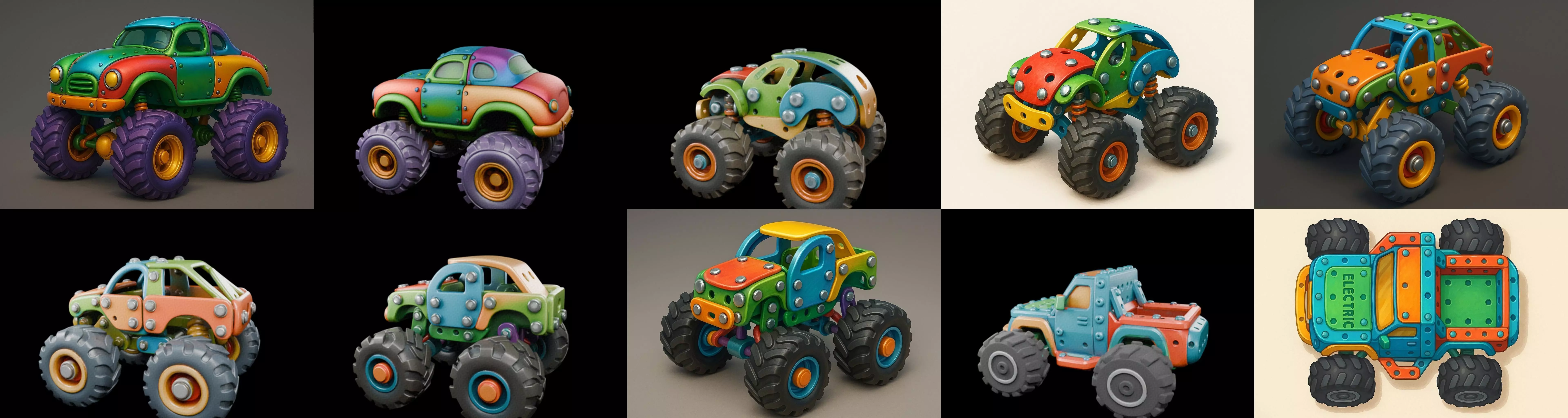 Monster Truck bundle 13 pack 100 glb 3D model_14