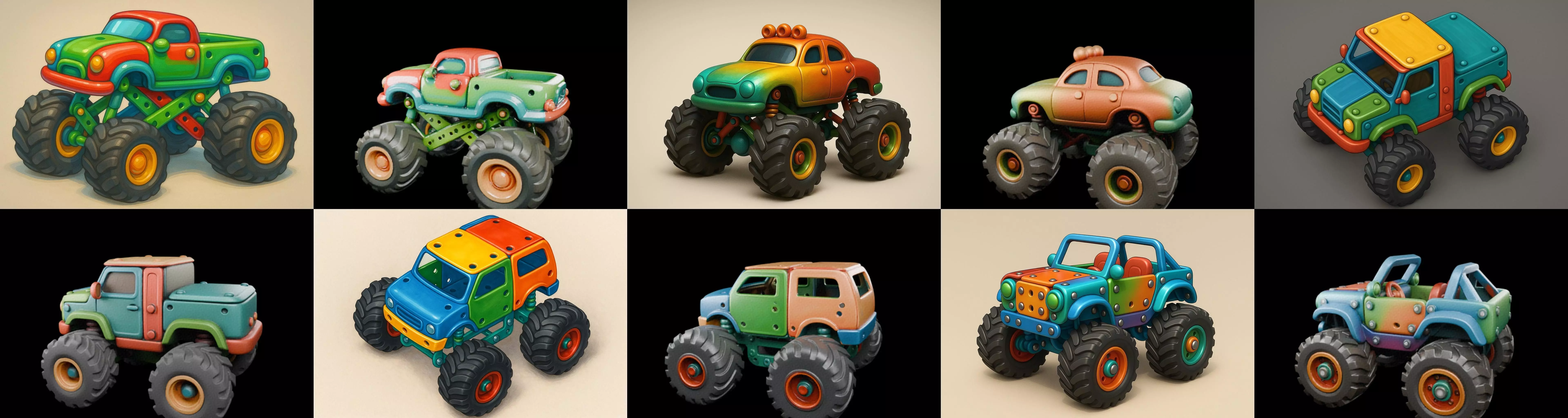 Monster Truck bundle 13 pack 100 glb 3D model_3
