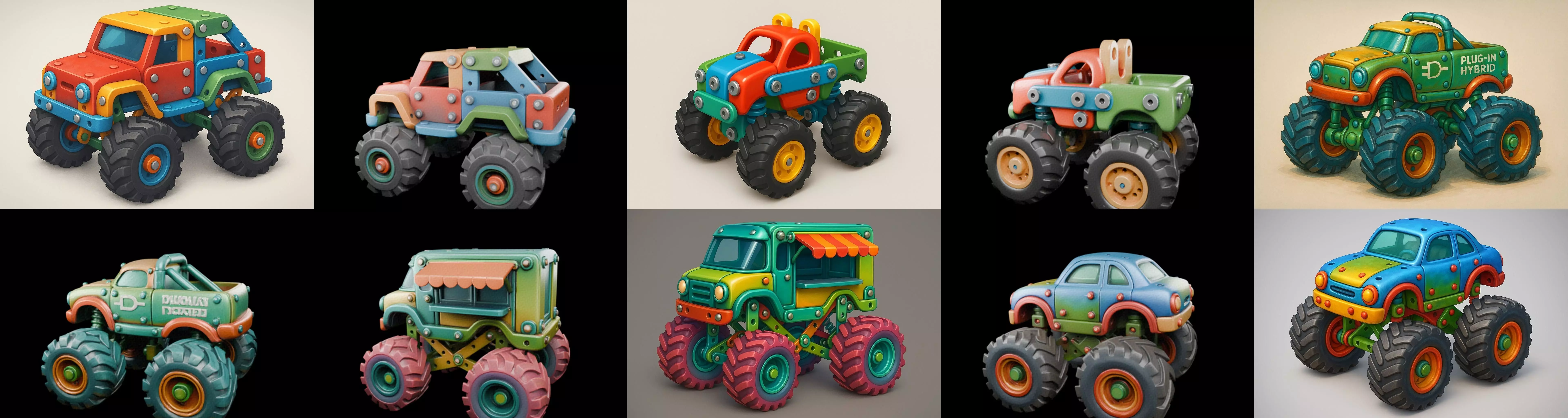 Monster Truck bundle 13 pack 100 glb 3D model_19