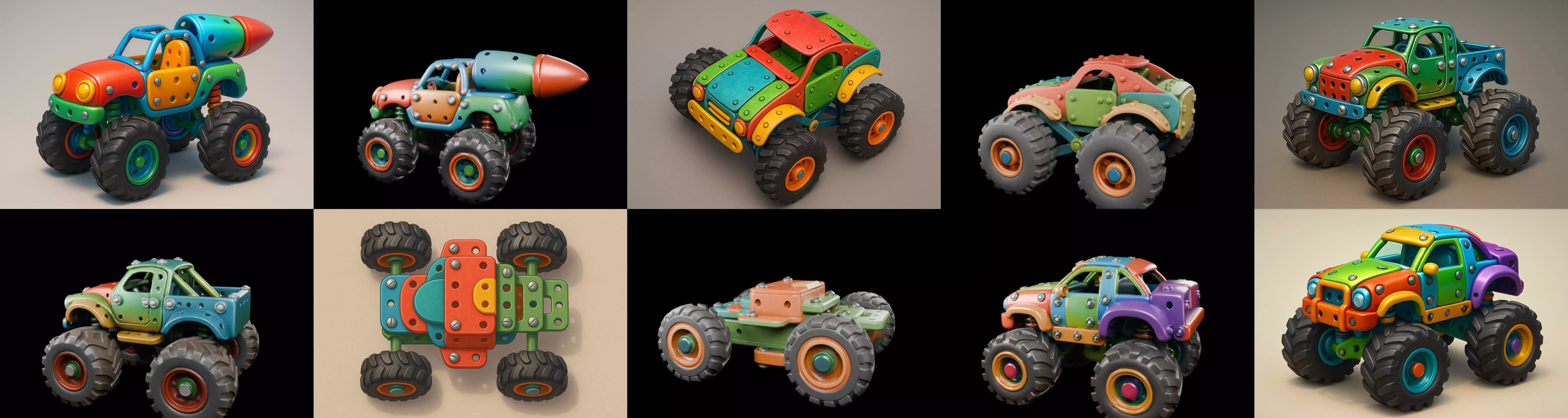 Monster Truck bundle 13 pack 100 glb 3D model_16