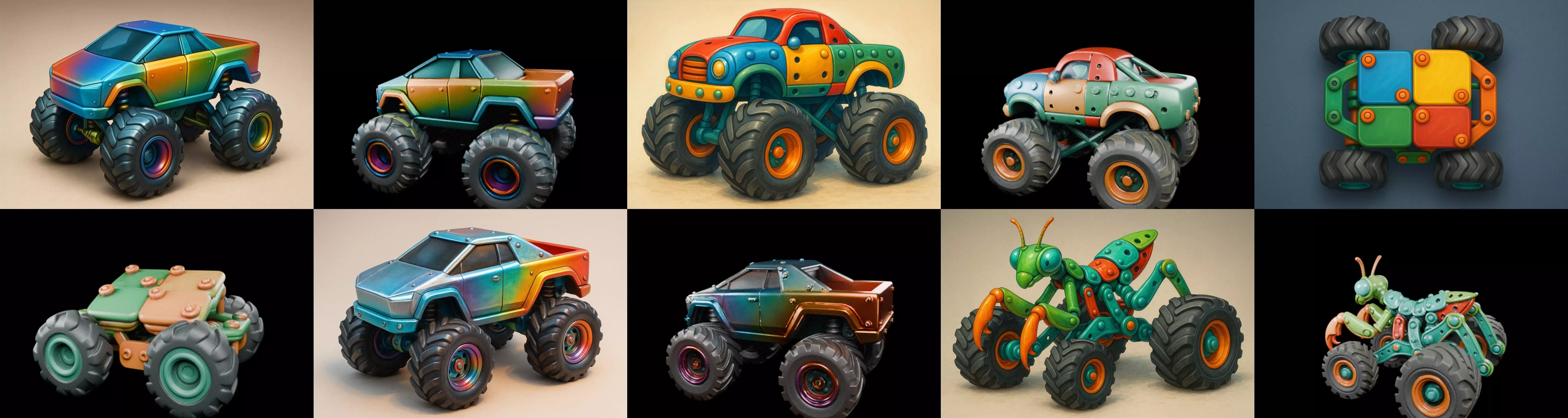 Monster Truck bundle 13 pack 100 glb 3D model_11