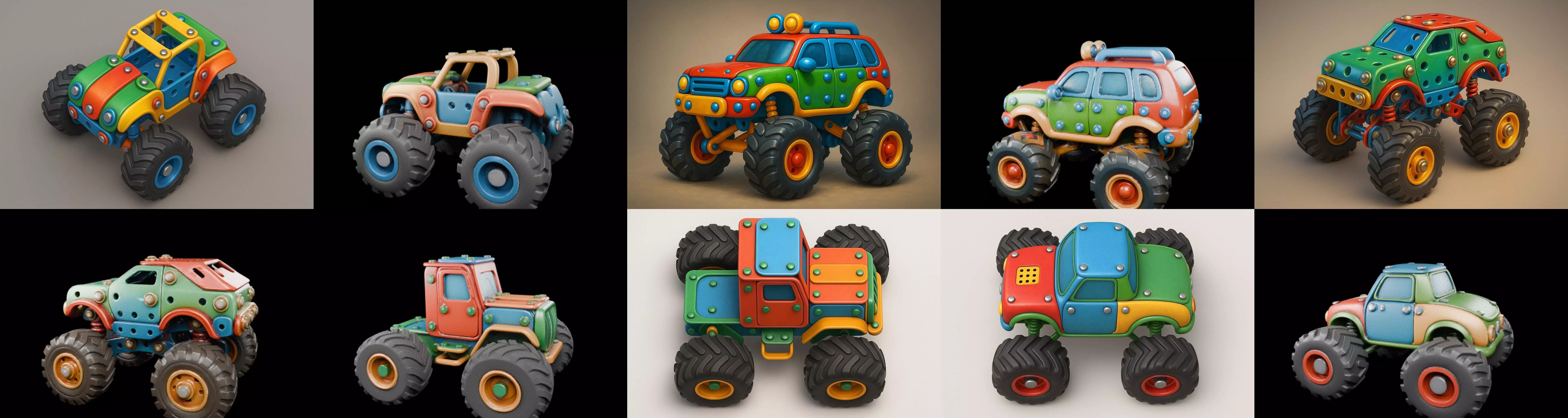 Monster Truck bundle 13 pack 100 glb 3D model_18