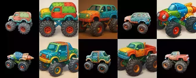 Monster Truck bundle 12 pack 100 glb