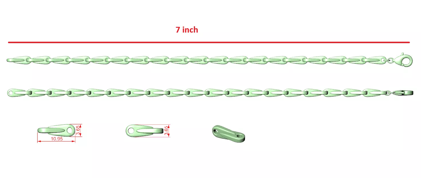 Designer Unique Unisex Cuban Chain With 3DM STL OBJ FBX Files 3D print model_1