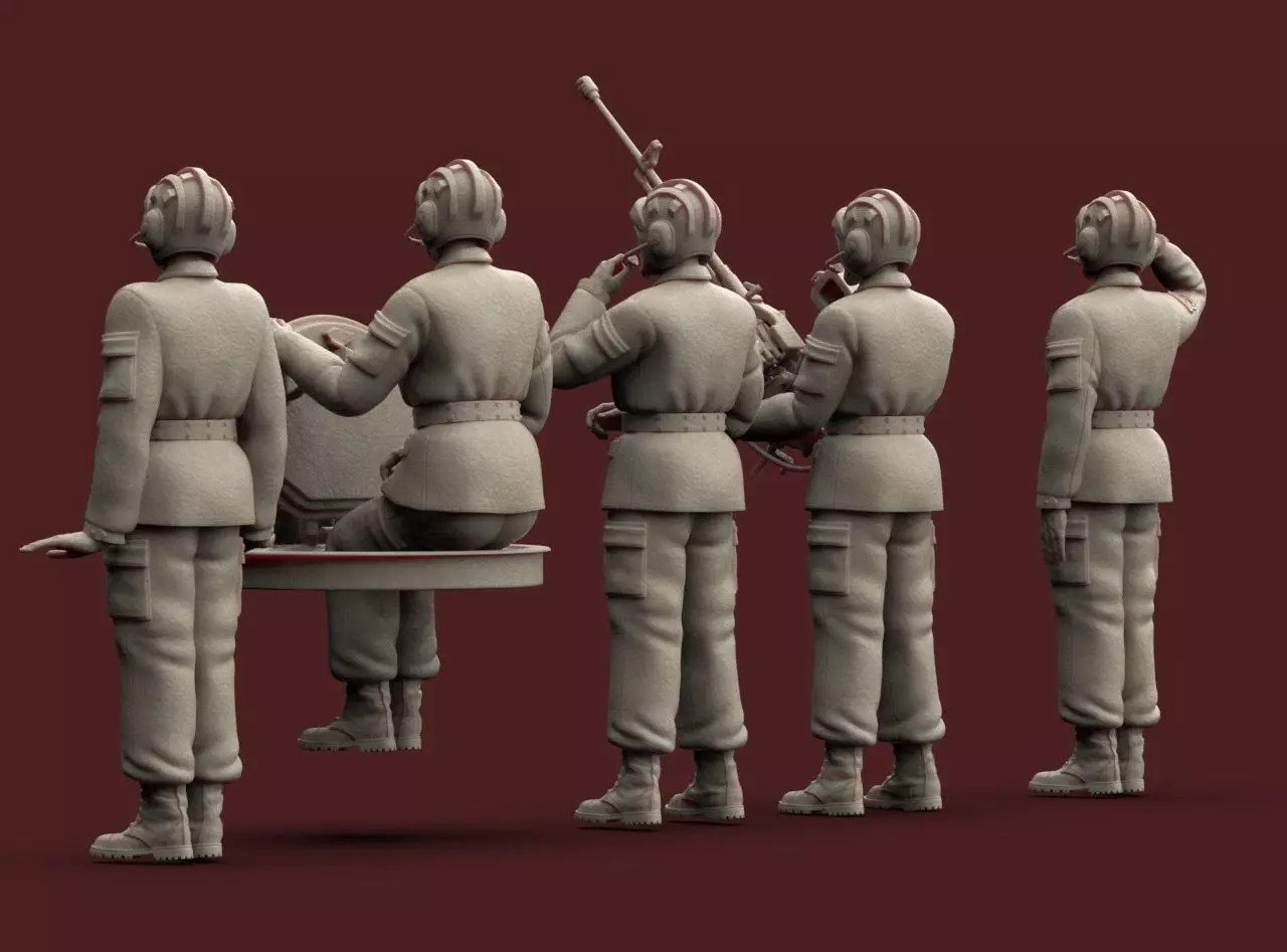 Chinese Soldiers Tank Crew 3D print model_6