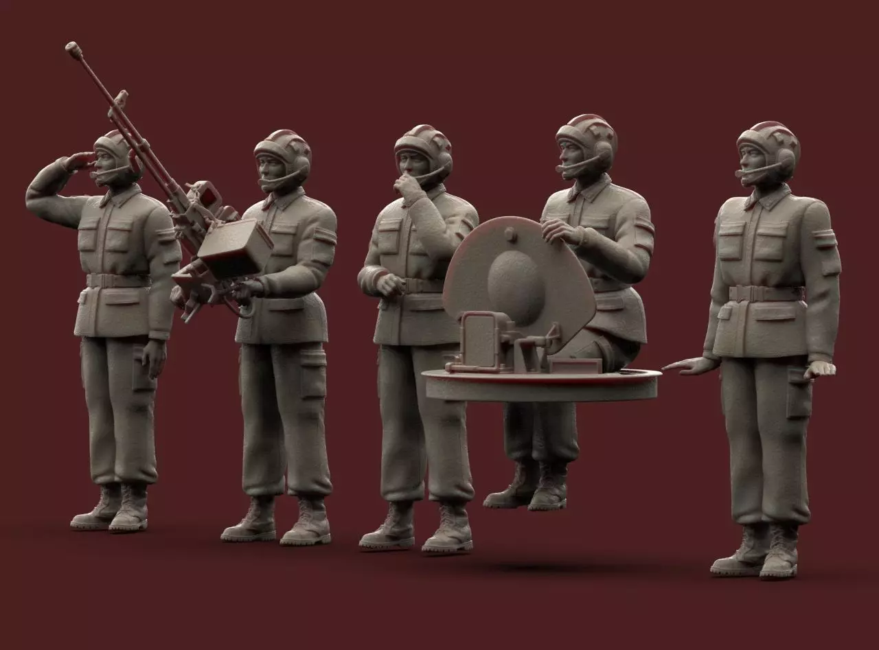 Chinese Soldiers Tank Crew 3D print model_28