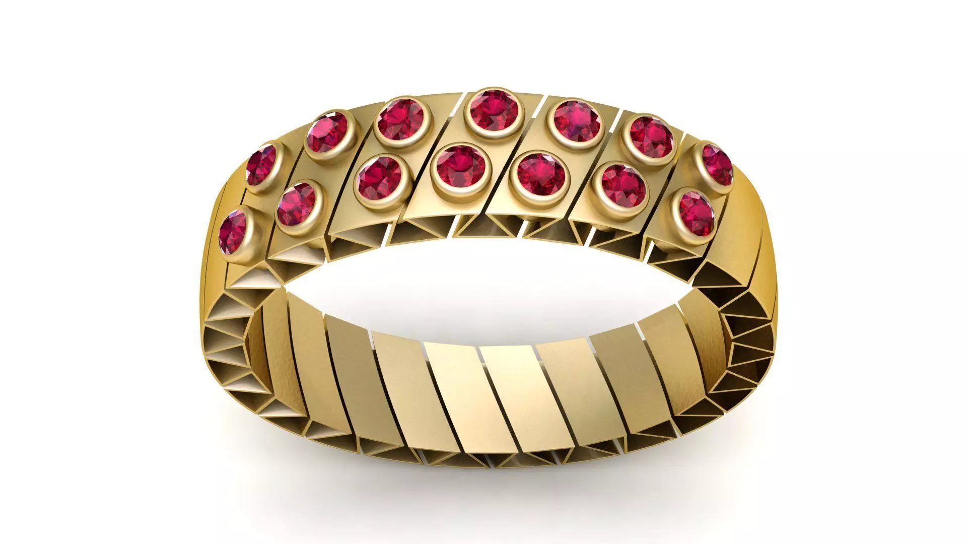 gold geometric ring 3D printable model 3D print model