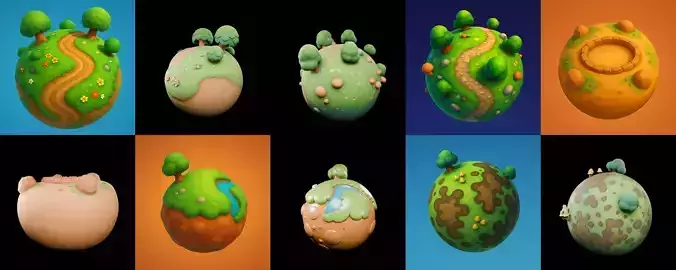 Mini Planet bundle 8 pack 100 glb