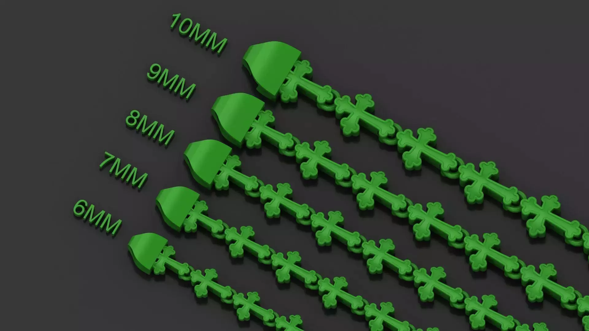 30 DIFFERENT MASSIVE DESIGN JESUS CROSS 3D BRACELET AT LOW COST 3D Model Collection_1