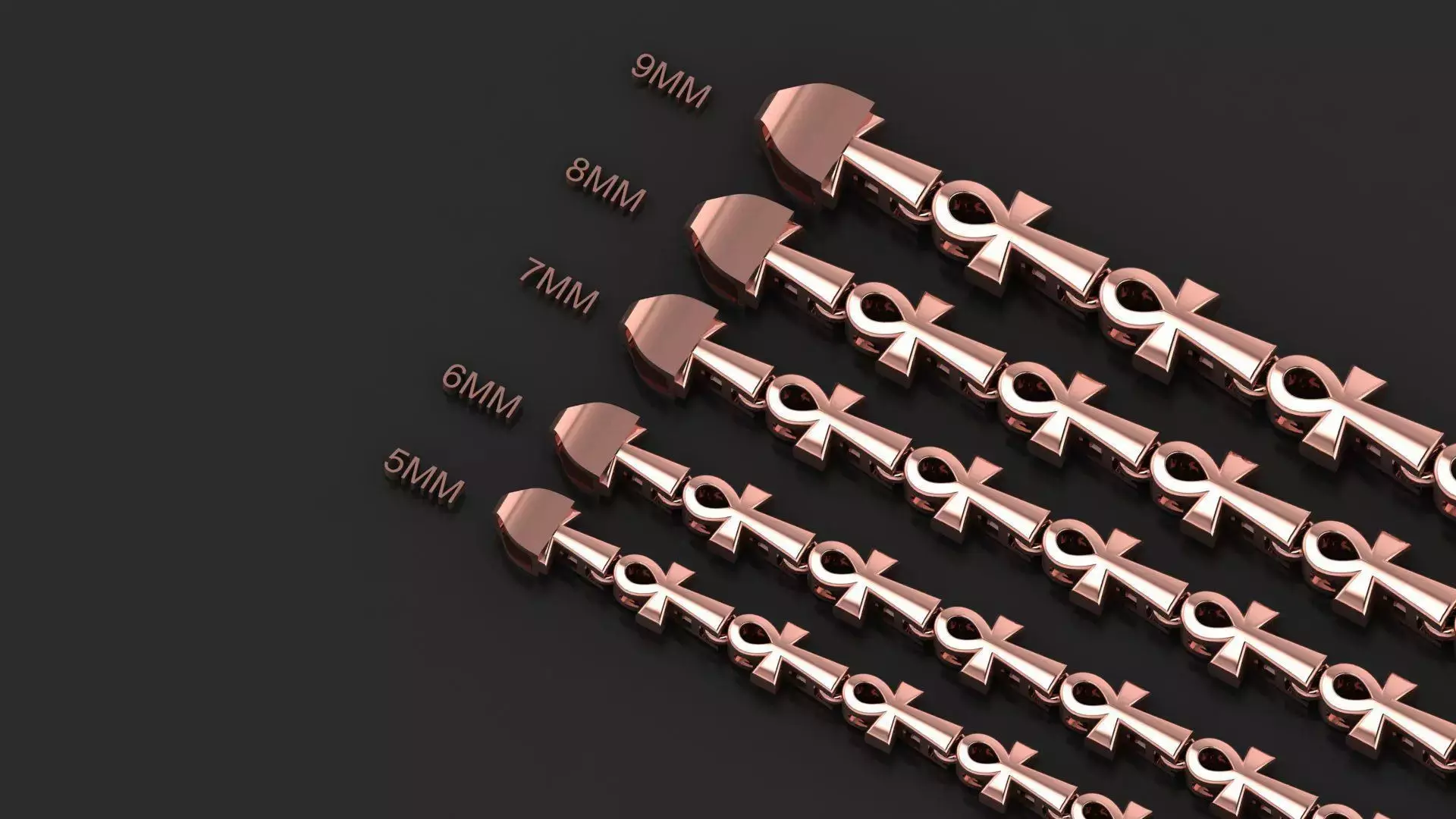 30 DIFFERENT MASSIVE DESIGN JESUS CROSS 3D BRACELET AT LOW COST 3D Model Collection_4